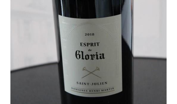 fles à 1,5l rode wijn Esprit de Gloria, Saint-Julien, 2018